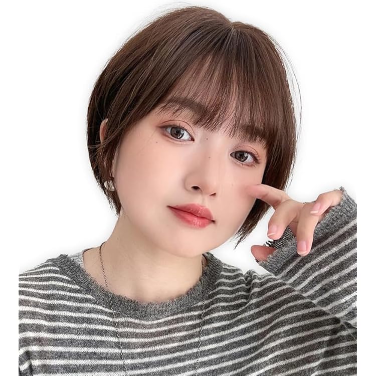 Amazon.co.jp: EMMOR 人毛ウィッグ 自然 人毛100 フルウィッグ